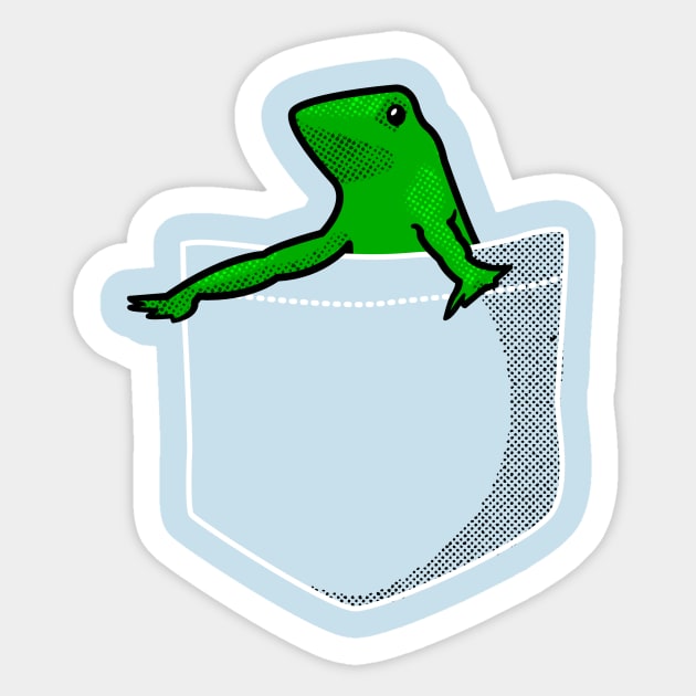 Pocket Dat Boi Sticker by dumbshirts